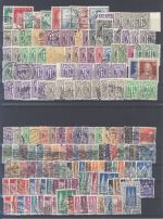 Bizone, umfangreicher gestempelter Posten auf 3 Steckkarten