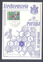 Liechtenstein ** Posten und Beleg auf 2 Steckkarten