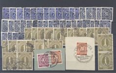 All. Besetzung, umfangreicher Posten Ziffernausgaben auf 5 Steckkarten