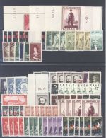 Saarland, **/gestempelter Posten auf 4 Steckkarten