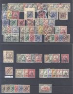 Dt. Kolonien, umfangreicher */gestempelter Posten auf 3 Steckkarten