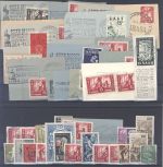 Saarland, gestempelter Posten auf 3 Steckkarten und 4 Belegen