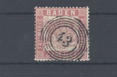 Baden Mi.Nr. 16, 3 Kreuzer Freimarke 1862 gestempelt