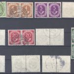 Bund, 11 verschiedene gestempelte Posthorn Paare als Posten, viel geprüft