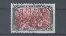 Dt. Reich Mi.Nr. 66 III, 5 Mark Reichspost 1900 gestempelt, geprüft BPP