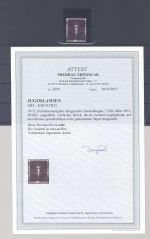 Jugoslawien Mi.Nr. 89 U DDDD, 3 Fil. 1919 Vierfachdruck, FA BPP