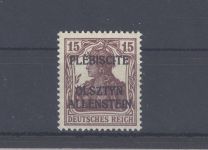 Dt. Abstimmung Allenstein Michel Nr. 4 b I, Siegesmarke **, geprüft BPP