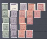 SBZ, ** Posten aus Michel Nummer 116-23 auf Steckkarte