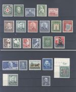 Bund, ** Posten besserer Werte, Sätze aus 1949-53 auf 2 Steckkarten