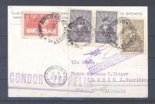 Dt. Reich, Zeppelinpost Karte 1932 aus Argentinien nach Friedrichshafen