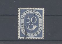 Bund Michel Nr. 132z, 30 Pfg. Posthorn 1951 WZ z gestempelt, gp. BPP