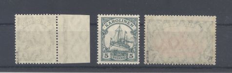 Dt. Kolonien Karolinen Michel Nummer 21-22, Freimarken 1915-23 **