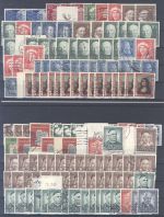 Bund, enormer gestempelter Posten aus 1949-53 auf 4 Steckkarten
