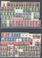 Bund, enormer gestempelter Posten aus 1949-53 auf 4 Steckkarten