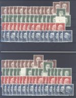 Bund, enormer gestempelter Posten Wohlfahrt 1954 auf 4 Steckkarten