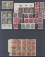 Dt. Reich, gestempelter Posten aus 1923 mit Einheiten auf 6 Steckkarten