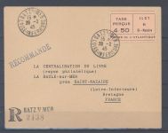 Dt. Bes. 2. WK Frankreich St. Nazaire Batz, R - Brief Mi.Nr. 3 als EF, FA