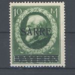 Saargebiet Michel Nummer 31, 10 Mark 1920 ungebraucht *, geprüft