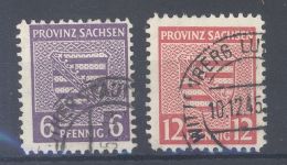 SBZ Michel Nummer 69 X A a und 71 X a, 6 Pfg. gestempelt, gp. BPP