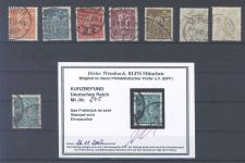 Dt. Reich Michel Nummer 238-45, Freimarken 1922 gestempelt, 243-45 gp.