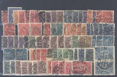 Dt. Reich, gestempelter Posten aus 1872-1922 auf 5 Steckkarten
