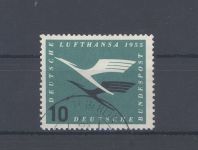 Bund Michel Nummer 206 I, 10 Pfg. 1955 mit PF I gestempelt, gp. BPP