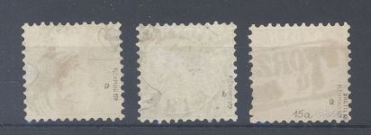 Baden Michel Nummer 13-15, Freimarken 1862 gestempelt, geprüft BPP