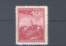 Dt. Bes. 2. WK Laibach Mi.Nr. 60 40 L. Freimarke 1945 **, geprüft