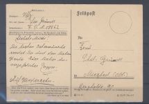 Dt. Feldpost 2. WK, FP Karte Fröhliche Ostern 1943 vom Sperr - Batallion