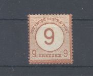 Dt. Reich Michel Nummer 30, 9 Kreuzer Freimarke 1874 ungebraucht *