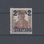 Danzig Michel Nummer 28 II, 2 Mark 1920 ungebraucht *, signiert