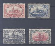 Dt. Kolonien Kamerun Michel Nummer 16-19 aus 1900 gestempelt, gp.