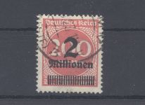 Dt. Reich Michel Nummer 309 Y, 2 Mio. 1923 gestempelt, geprüft BPP
