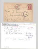 Dt. Kolonien - Goldküste, gelaufene GA 1907 aus Nsaba
