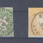 Württemberg Mi.Nr. 12-13b aus 1859 gestempelt, geprüft - Befund