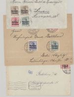 Dt. Bes. 1. WK Belgien, 5 verschiedene Briefe als Posten