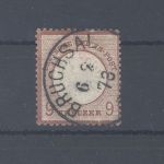 Dt. Reich Michel Nummer 27b, 9 Kr. Prägeausfall gestempelt Befund BPP