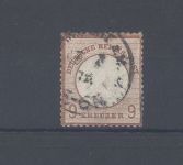 Dt. Reich Michel Nummer 27, 9 Kreuzer großes Brustschild gestempelt