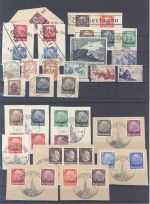 Dt. Bes. 2. WK, umfangreicher gestempelter Posten auf 3 Steckkarten