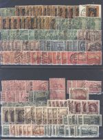 Saargebiet, enormer gestempelter Posten auf 6 Steckkarten