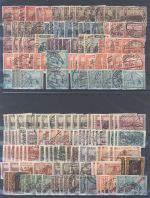 Saargebiet, enormer gestempelter Posten auf 6 Steckkarten