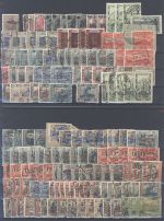 Saargebiet, enormer gestempelter Posten auf 6 Steckkarten