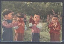 Vietnam, Karte mit 500 D Produktionsförderung 1953 aus Hanoi nach Budapest