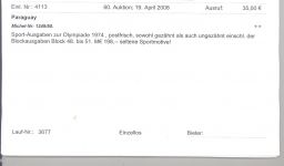Alle Welt, 4 Autionslose als Posten