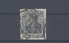 Dt. Reich Michel Nummer 104d, 75 Pfg. Freimarke 1918 gestempelt
