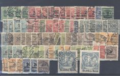 Dt. Reich, gestempelter Posten aus 1900-1923 auf 5 Steckkarten