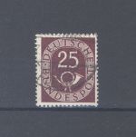 Bund Michel Nummer 131 Z, 25 Pfg. Posthorn Wasserzeichen Z gestempelt gp BPP