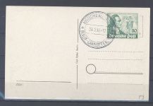 Berlin, Sonderkarte mit Michel Nummer 63, 30 Pfg. Goethe 1949 mit SST