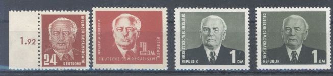 DDR, ** Posten aus Michel Nummer 251-55 und 342-43, geprüft BPP