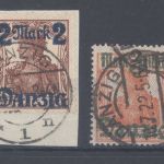 Danzig Michel Nummer 41-46 I, Freimarken 1920 gestempelt, geprüft